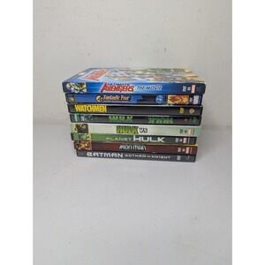 SuperHero DVD Lot Hulk, Batman, Iron Man Watchmen Avengers Fantastic 4 Marvel DC